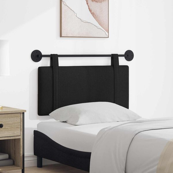 vidaXL Висяща табла Монтиране на стена Черен 100 x 55 x 5 см текстил