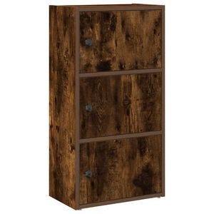 vidaXL Библиотека, опушен дъб, 40x24x77 см, инженерно дърво