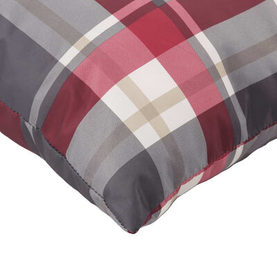 vidaXL Палетни възглавници, 3 бр, червено каре, текстил