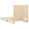 vidaXL Рамка за легло с табла, 100x200 см, борово дърво масив