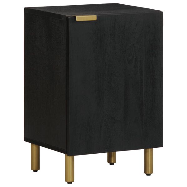 vidaXL Шкаф за баня, черен, 38x33x58 см, инженерно дърво