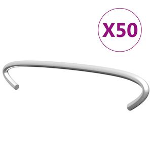 vidaXL Куки за габиони, 50 бр, поцинкована стомана, 10 см
