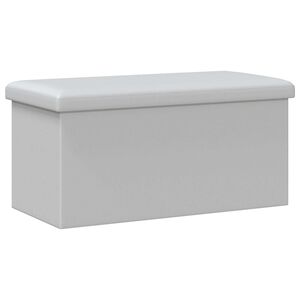 vidaXL Сгъваема пейка за съхранение Бяло 180 кг 80 Л 77 x 38 x 38 см