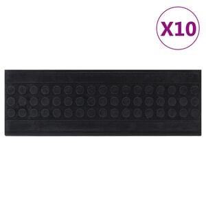 vidaXL Постелки за стъпала 10 бр 25x75 см гума