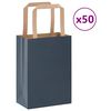 vidaXL Хартиени торбички 50 бр с дръжки сини 15x8x21 см