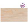 vidaXL Плотове за маси, 4 бр, 90x45x2,5 см, правоъгълни, бор масив