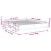 vidaXL Рамка за легло без матрак 135x190 cm Дъб от масивна дървесина