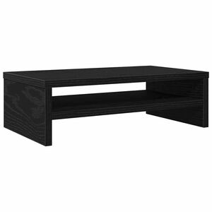 vidaXL Стойка за монитор, черен дъб, 42x24x13 см, инженерно дърво
