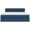 vidaXL Легло с място за съхранение Синьо 200 x 200 cm Изкуствена