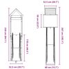 vidaXL Комбинирано детско съоръжение за игра на открито, бор масив