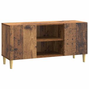 vidaXL ТВ шкаф Старо дърво 102 x 34,5 x 50 см Инженерна дървесина