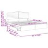 vidaXL Легло с място за съхранение Бяло 200 x 200 cm Инженерно дърво