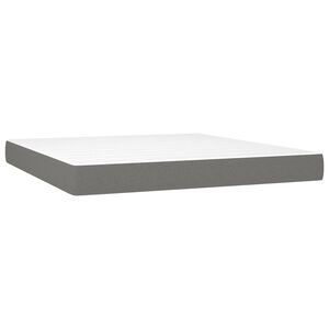 vidaXL Матрак с покет пружини средна твърдост тъмносив 183x213x20 см California King