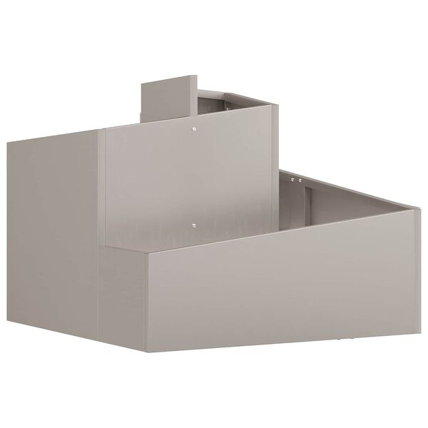 vidaXL Градинска саксия Кафяво 60 x 60 x 50 см Патинираща стомана