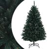 vidaXL Изкуствено коледно дърво с хингед 150 см ПВЦ Тъмнозелено