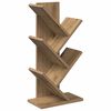 vidaXL Дървен рафт за книги 4-етажа 30 x 18 x 60 см Дъб артизан