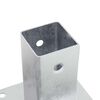 vidaXL Основи за стълбове квадрат 12 бр 71x71 мм поцинкована стомана