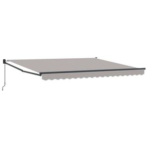 vidaXL Прибираща се тента Светлосиво 400 &times; 300 cm