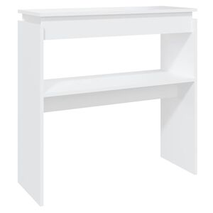 vidaXL Конзолна маса, бяла, 80x30x80 см, инженерно дърво