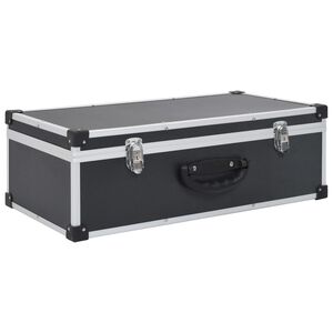 vidaXL CD куфар за 80 диска, алуминий, ABS, черен
