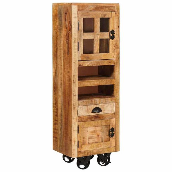 vidaXL Висок шкаф Кафяво 40 x 30 x 120.5 см мангово дърво масив