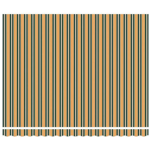 vidaXL Сгъваем навес Зелен и жълт 400 × 300 cm Плат, метал