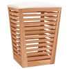 vidaXL Табуретка за баня, 40,5x40,5x56 см, орехово дърво масив