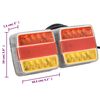 vidaXL Светлини за ремарке 2 бр червени 10,5x7,5x10 см 12V LED крушка