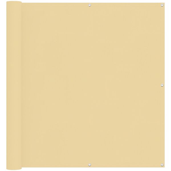 vidaXL Балконен екран Пясък 110 x 700 см Оксфордска тъкан