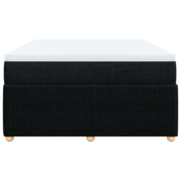 vidaXL Боксспринг легло с матрак, черно, 160x200 см, плат