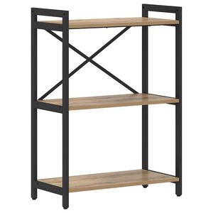 vidaXL Рафт за книги 60 x 30 x 85 cm Инженерна дървесина Дъб