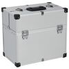 vidaXL Куфар за инструменти 38x22,5x34 см сребрист алуминий