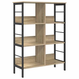 vidaXL Рафт за книги 6 нива 82 x 32 x 112 см Инженерна дървесина