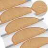 vidaXL Самозалепващи стелки за стълби вид сизал 30бр 65x21x4 см сребро