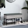 vidaXL Пейка за обувки, сив сонома, 82x32x45 см, инженерно дърво