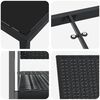 vidaXL Комплект за хранене в градината 3 pcs Черно ПЕ ратан
