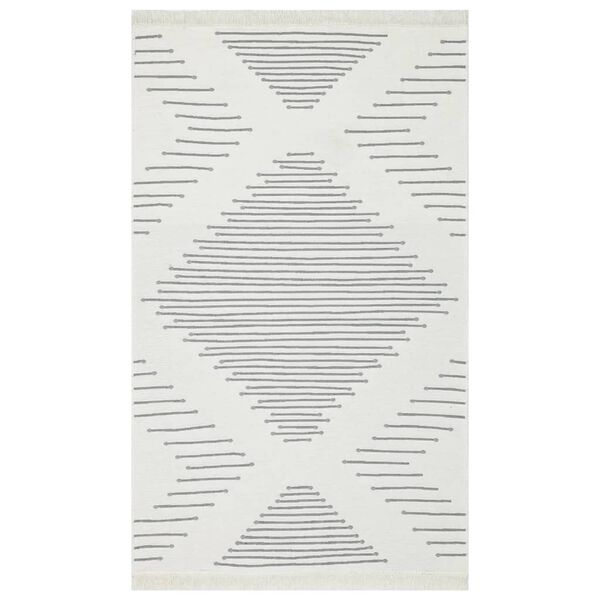 vidaXL Килим, тъмносив, 120x180 см, памук