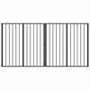 vidaXL Врата за кучета 2 pcs Черен 100 x 100 cm Галванизирана стомана