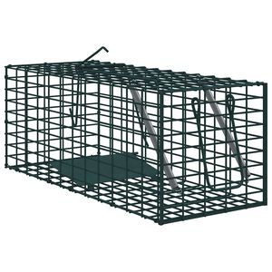 vidaXL Капан за животни Зелен 31 x 13 x 12см Стомана