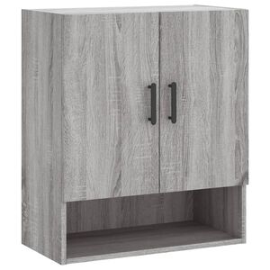 vidaXL Стенен шкаф, сив сонома, 60x31x70 см, инженерно дърво