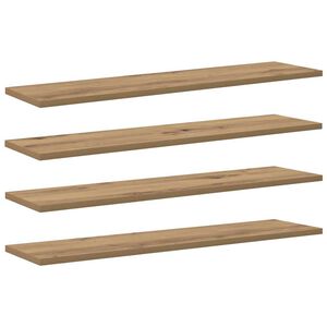 vidaXL Етажерка Борд 3 нива 4 pcs 80 x 20 x 1,5 cm Инженерно дърво