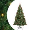 vidaXL С изкуствено коледно дърво с 300 LED светодиода Зелен 180 cm