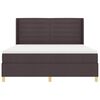 vidaXL Легло с пружинирана основа Тъмен кафяв 180 x 200 cm текстил