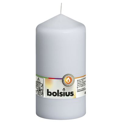 Bolsius Цилиндрични свещи, 8 бр, 150x78 мм, бели