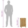vidaXL Кош за пране, 35x25x60 см, тиково дърво масив