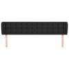 vidaXL Горна табла с уши, черна, 163x23x78/88 см, изкуствена кожа
