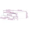 vidaXL Рамка за легло Черния дъб 193 x 78 x 50 см Инженерно дърво