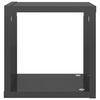 vidaXL Стенни кубични рафтове, 6 бр, сив гланц, 22x15x22 см
