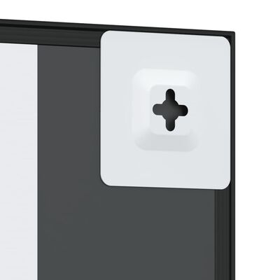 vidaXL Стенно огледало, черно, 30x60 см, правоъгълно, желязо