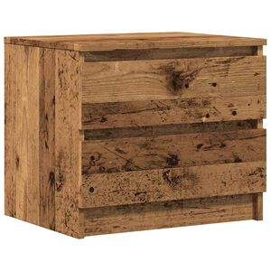 vidaXL Нощен шкаф Старо дърво 50x40x43.5